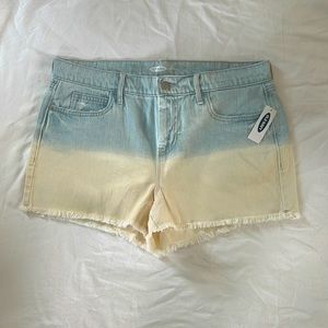 Boyfriend Dip Dye Denim Shorts
